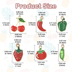 6шт 6 стиля подвески из сплава с эмалью&nbsp;ENAM-YW0005-68