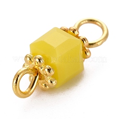 Граненый куб прозрачное стекло звенья соединители&nbsp;PALLOY-JF00468-M