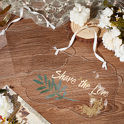 Волнистый прямоугольник акриловый пустой знак подвеска украшения&nbsp;DIY-GA0006-39