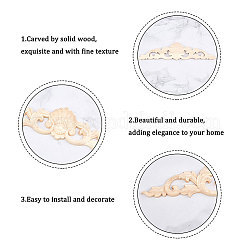 Резная накладка из натурального дерева&nbsp;WOOD-WH0101-71