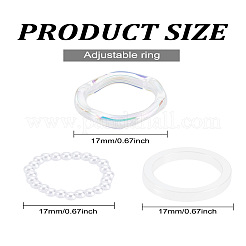 1 комплект акриловых колец для женщин&nbsp;RJEW-LP0008-18A