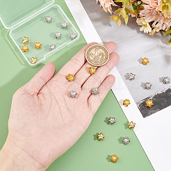 24шт 2 цвета латунные бусины&nbsp;KK-DC0001-78