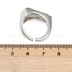 Регулируемые манжетные кольца с микропаве из кубического циркония из латуни&nbsp;RJEW-C140-01P