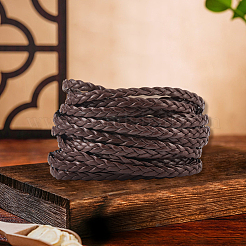 Двухслойный плетеный шнур из искусственной кожи длиной 5 м.&nbsp;LC-GF0001-12C