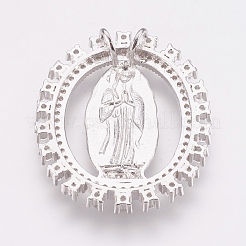 Латунные микро проложить кубического циркония подвески&nbsp;ZIRC-P075-12P