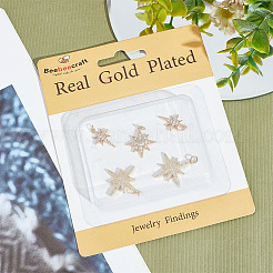 6 шт. 3 стиля латунные подвески с микропаве и кубическим цирконием&nbsp;ZIRC-BBC0002-57