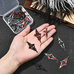 16 шт. подвески-крестики из сплава со стразами 8 цветов&nbsp;ENAM-YW0008-03