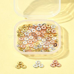 3 цвет латунных плоских круглых бусин-прокладок&nbsp;KK-FS0001-36