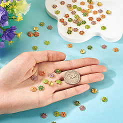 200 шт. 5-цветные эмалевые колпачки для бусин&nbsp;FIND-TA0008-37