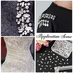 420 шт. 7 стильных стеклянных кабошона со стразами&nbsp;MRMJ-SC0001-51