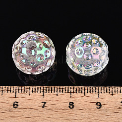 Уф-покрытие прозрачные акриловые бусины&nbsp;TACR-T028-55