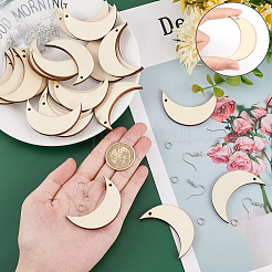 Наборы для самостоятельного изготовления сережек-капель в форме луны&nbsp;DIY-SC0018-65