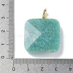 Граненые подвески из натурального амазонита&nbsp;G-C274-03-G10