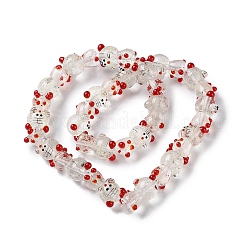 Светящиеся нити бус лэмпворк ручной работы&nbsp;LAMP-Z007-03E