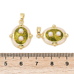 Латунь эмаль подвески&nbsp;KK-U068-03G