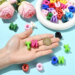 52шт 26 стиля непрозрачные акриловые европейские бусины&nbsp;OACR-YW0004-13