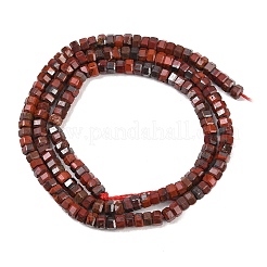 Природные брекчированных яшмы бисер нитей&nbsp;G-G345-C07-2x4mm