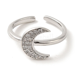 Кольца-манжеты из латуни с микропаве из кубического циркония&nbsp;RJEW-H228-09P