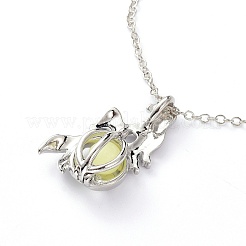 Ожерелья с подвесками из светящегося сплава&nbsp;NJEW-F284-06B