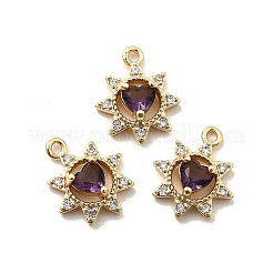 Латунные микро проложить кубического циркония подвески&nbsp;KK-H089-24G