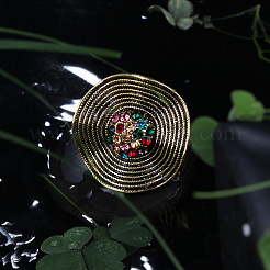 Сплав с хрустальными стразами кольца для пальцев&nbsp;FS-WG47CCC-03