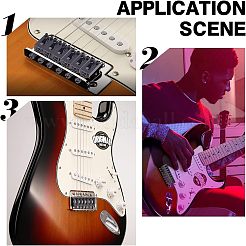 Седло для гитарного бриджа из сплава и пластика с пружинными винтами&nbsp;AJEW-FG0001-86