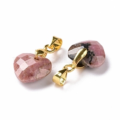 Природные подвески родонит&nbsp;G-C023-07D