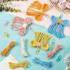 Наборы для изготовления брелок-бантов из хлопка своими руками&nbsp;DIY-SC0028-14