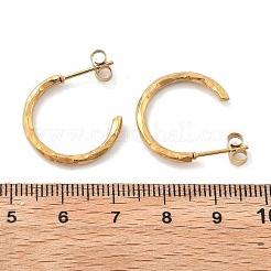 Серьги-гвоздики из нержавеющей стали 304 в форме буквы С&nbsp;EJEW-R017-04G-01