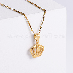 Ожерелья из нержавеющей стали в винтажном стиле с подвеской в виде короны&nbsp;SF4689