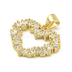 Подвески из кубического циркония с покрытием из латуни&nbsp;KK-U029-09G-01