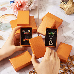 Прямоугольная картонная бумажная шкатулка для драгоценностей&nbsp;LS-CON-TAC0015-01G