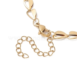 2 шт. Браслет-цепочка в форме сердца из нержавеющей стали 304&nbsp;BJEW-JB13368