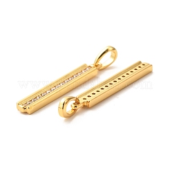 Латунные микропаве прозрачные подвески с фианитом&nbsp;ZIRC-P086-18G