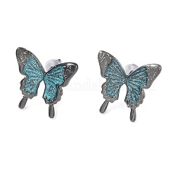 Женские серьги-гвоздики из латуни-бабочки&nbsp;EJEW-F404-01B