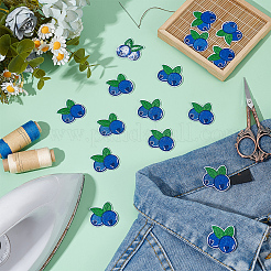 24 шт. черничные компьютеризированные вышивальные нашивки на ткани для приклеивания и пришивания&nbsp;PATC-BC0001-24