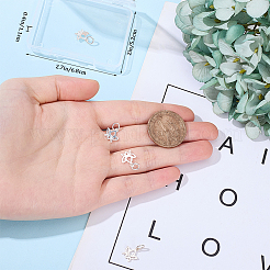 5 шт. 925 подвески в виде цветка лотоса из стерлингового серебра с 925 штампами и соединительными кольцами&nbsp;FIND-BBC0001-73