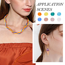 8 нить 8 цвета гальванических стеклянных бусин&nbsp;EGLA-TA0001-49B