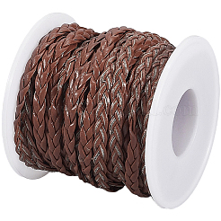 10 м плоские плетеные шнуры из искусственной кожи&nbsp;LC-CL0001-04B