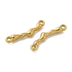 Подвески-шармы из нержавеющей стали 304 с изогнутой текстурой&nbsp;STAS-Q334-48G