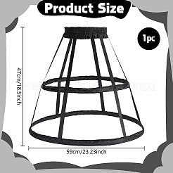 Юбка из полиэстера и пластиковой проволоки с обручем для свадебного платья бальное платье&nbsp;DIY-WH0504-799B
