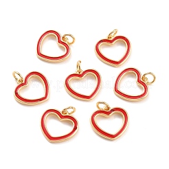 Настоящие 18-каратные позолоченные латунные эмалевые подвески&nbsp;KK-Z020-01