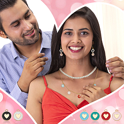 120шт 6 цвета сплава эмалевые подвески&nbsp;ENAM-PH0002-34