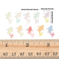 100 шт. светящиеся прозрачные смоляные декоден кабошоны&nbsp;RESI-FP0001-44