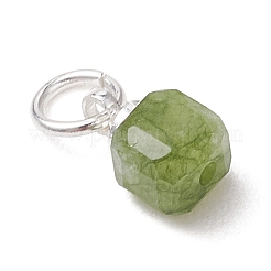 Натуральные разноцветные ограненные кубические подвески из турмалина&nbsp;PALLOY-JF05111-01