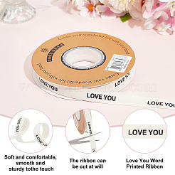 30 ярд хлопковой ленты с принтом «Люблю тебя»&nbsp;OCOR-WH0086-87B