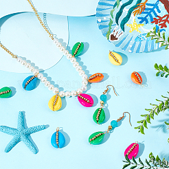 30 шт. подвески из натуральной ракушки каури&nbsp;SSHEL-GA0001-15