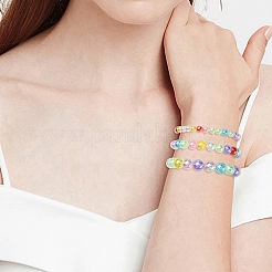 640шт 8 цвета прозрачные акриловые бусины&nbsp;MACR-YW0003-23A