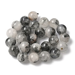 Натуральные турмализированные кварцевые бусинки&nbsp;G-F818-A09-16mm