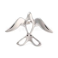 Латунное кольцо-манжета с птицей для женщин&nbsp;RJEW-C102-05P